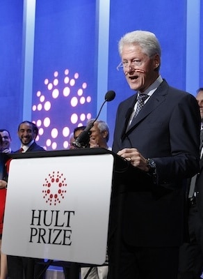 Former US President Bill Clinton and the Clinton Global Initiative are major partners of the Hult Prize