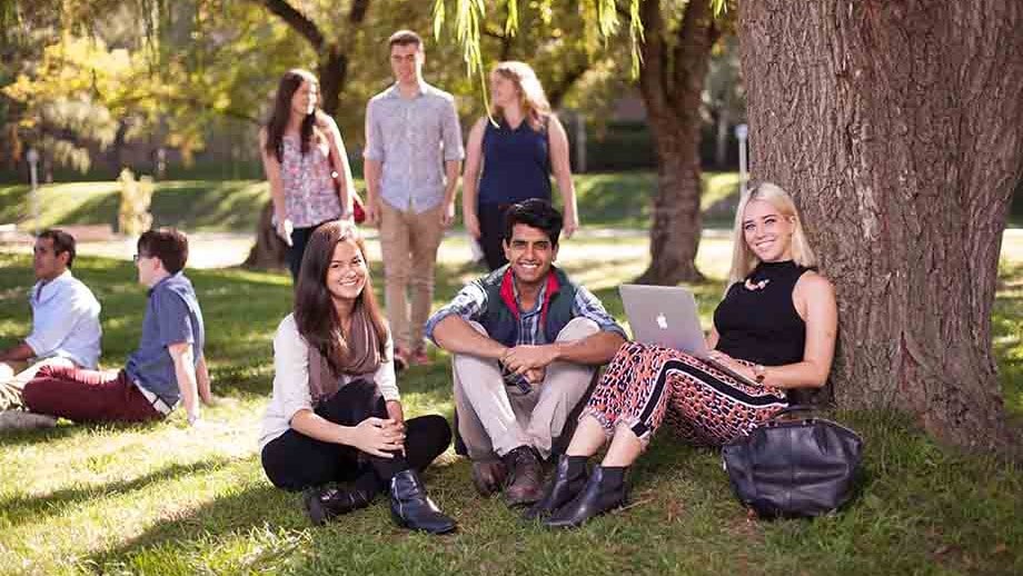 Students at the Australian National University (ANU) in Canberra . ANU was the top ranked Australian university in the latest QS World University Rankings